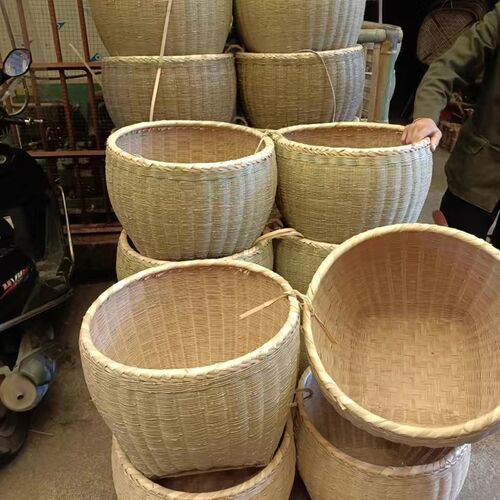农家手工编制竹箩筐沥水竹篮稻谷淘米大号箩筐喜庆住储物篮收纳框