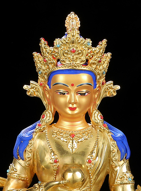 地藏菩萨佛像摆件纯铜精工全鎏金5寸7寸10寸藏密宗地藏王菩萨佛像