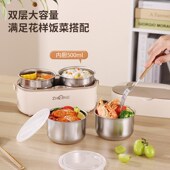 便携式 加热饭盒办公室可插电保温蒸煮热饭菜可煮生上班族带饭神器