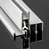 5mm玻璃轨道三件套移门展示柜橱柜书柜等滑道滑轨趟门推拉门配件