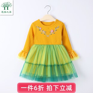 2023新款女宝宝秋装秋款连衣裙1三3四4岁5女童裙子儿童春秋公主裙