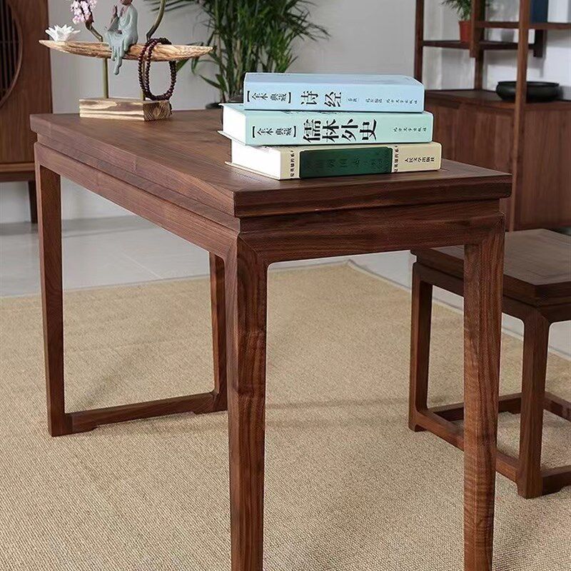 榆木古琴桌书法桌古筝桌琴台电子琴桌学习书桌棋桌实木两件套