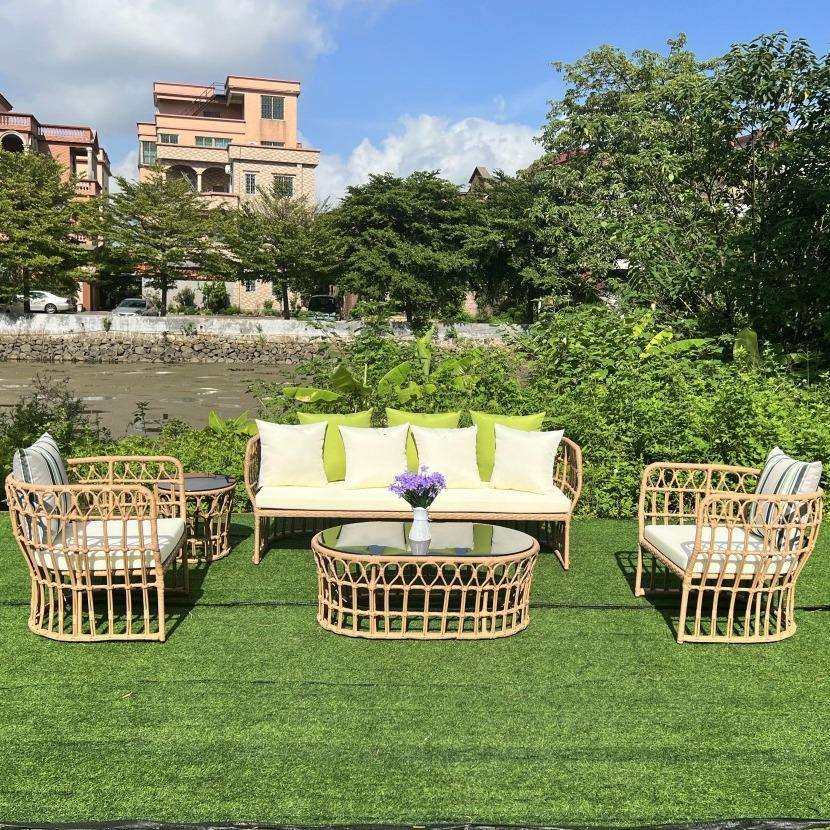 户外花园休闲庭院粗藤沙发室外露天阳台防水防晒简约现代藤制家具,3C数码配件,USB灯,淘宝优惠券,粉丝福利购,淘宝优惠卷