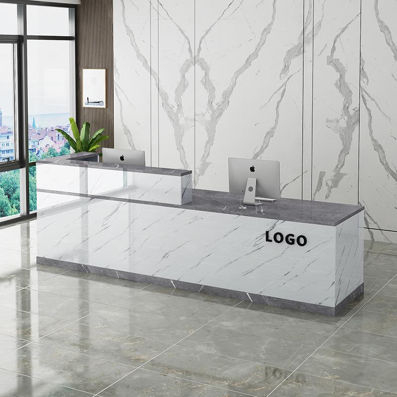 奶茶转角收银桌台网商用现代吧台简约柜台红前台茶点小型收银台接