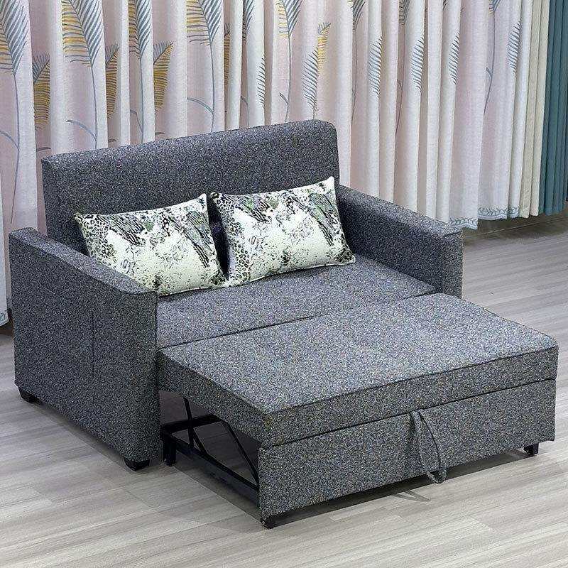 佛山家具可睡觉沙发床可折叠钢铁架客厅两用多功能沙发1.2/1.4
