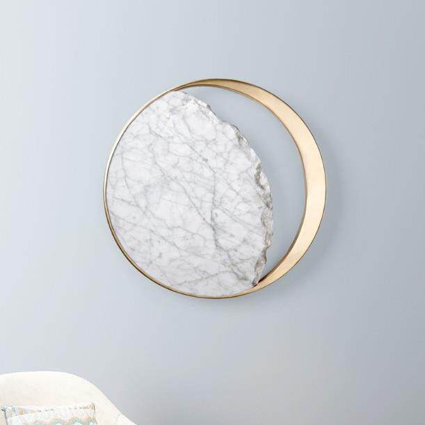 北欧后现代仿大理石五金客厅灯艺术床头卧室书房设计师样板房壁灯