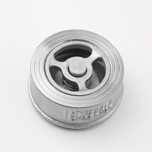 H71W-16P/25P止回阀201/304不锈钢阀门对夹式单向阀4分6分1寸DN32