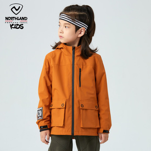 诺诗兰童装儿童冲锋夹克山系户外胡杨林三合一风衣男女防风防泼水