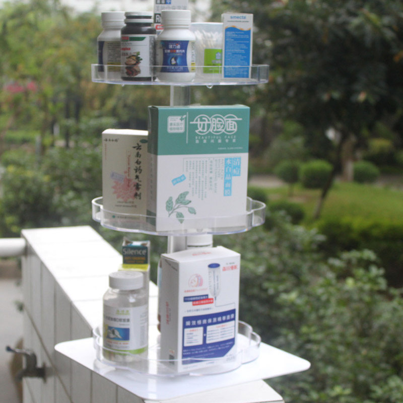 木糖醇口香糖饮料奶茶展示架烟架 旋转超市便利店柜台落地展架