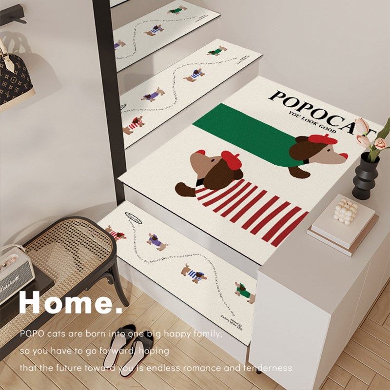 新款腊肠狗l楼梯垫踏步垫硅藻泥吸水防滑实木台阶楼梯地毯,居家布艺,楼梯垫,淘宝优惠券,粉丝福利购,淘宝优惠卷