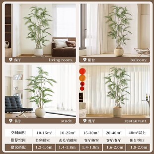 大型仿真凤尾竹级仿生绿植室内客厅落地装 饰盆景