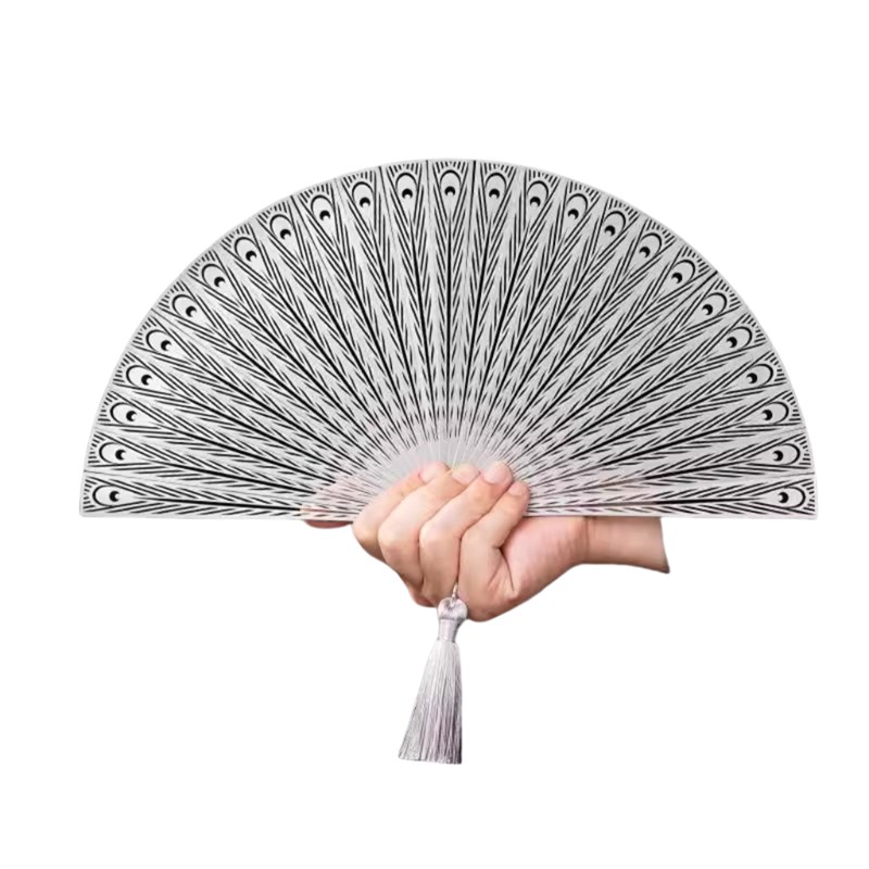 7寸小巧便携纯金属合金全不锈钢防身功夫折扇钛扇子暗器武器扇子