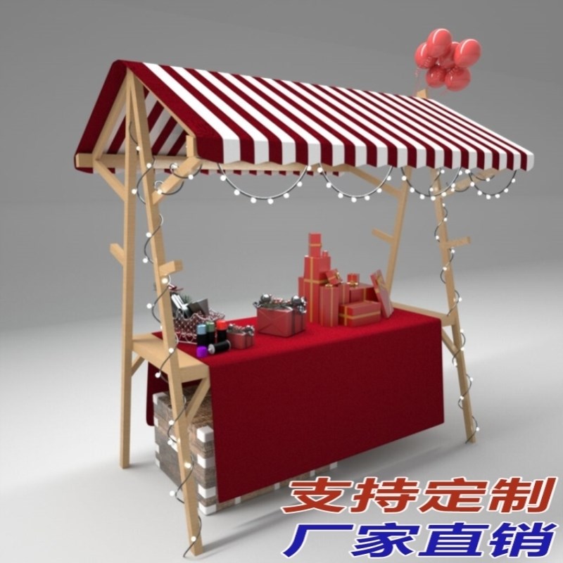 展示架集市架子实木制夜市花车促销摆摊可折叠摊位移动集市摊位架