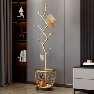 意式 奶油风衣帽架落地晾衣架卧室酒店凉晒转角子