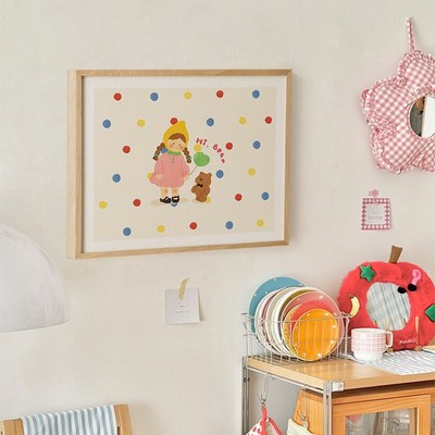 韩系in卡通电表箱装饰画配电箱遮挡免打孔爱女儿童房卧室挂画