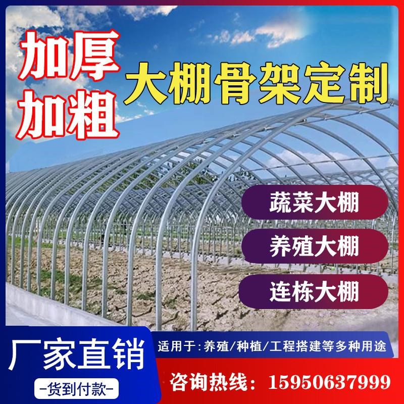 温室大棚骨架钢管定制蔬菜花卉草莓育苗连栋连体冷棚养殖大棚工厂