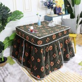 加厚烤火罩面加绒电炉罩正方形新款 烤火桌罩长电暖桌罩珊瑚绒