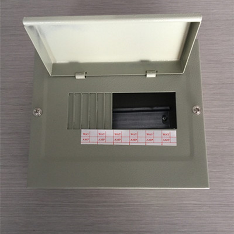 致业牌铁盒带弯盖箱C5--位铁明装电箱 可装个单极小型断路器