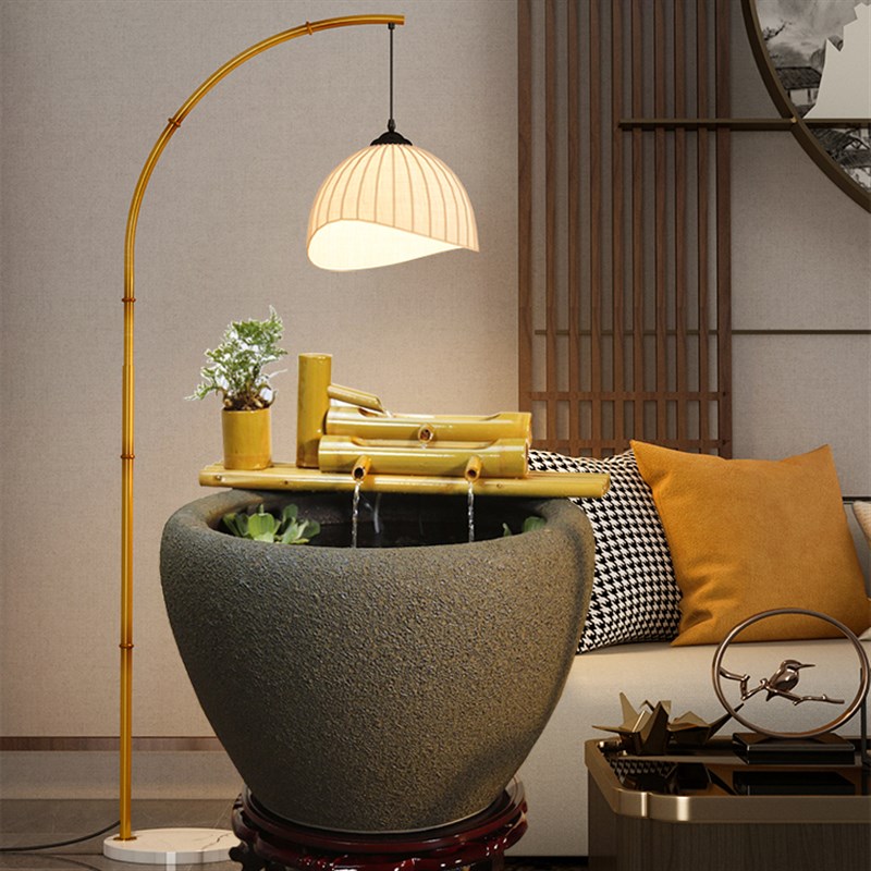 陶瓷鱼缸灯古法养鱼聚光水族仿太阳LED全光谱水草植物补光灯