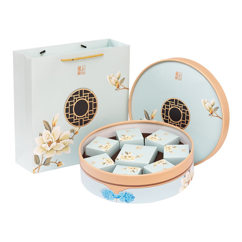 g月饼礼盒外包装盒空高档盒子定制手提中秋冰皮圆形七星伴月粒