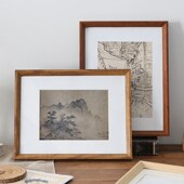 实木挂墙相框装 裱画框创意像框镜框拼图框寸外框