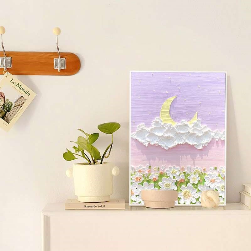 石英砂丙烯肌理画diy材料包全套沙画立体手工手绘礼物装饰彩油画图片