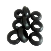 护线圈橡胶O型密封圈过孔保护卡扣式 防水圆型密封出线圈黑面