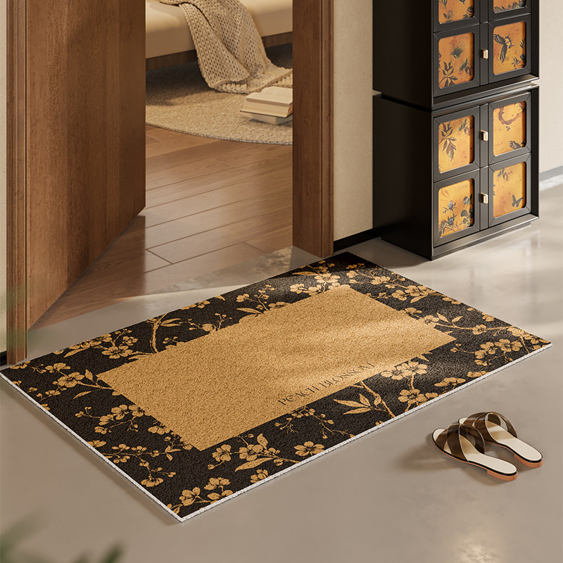 桃枝新复古进门丝圈地垫刮沙除尘定制大地毯玄关过廊入户垫,居家布艺,入户地垫,淘宝优惠券,粉丝福利购,淘宝优惠卷
