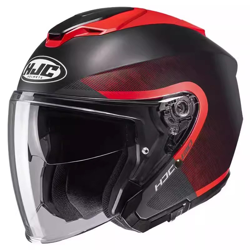 【自营】hjc双镜片I30半盔机车机车哈雷安全帽夏季男女覆古安全帽