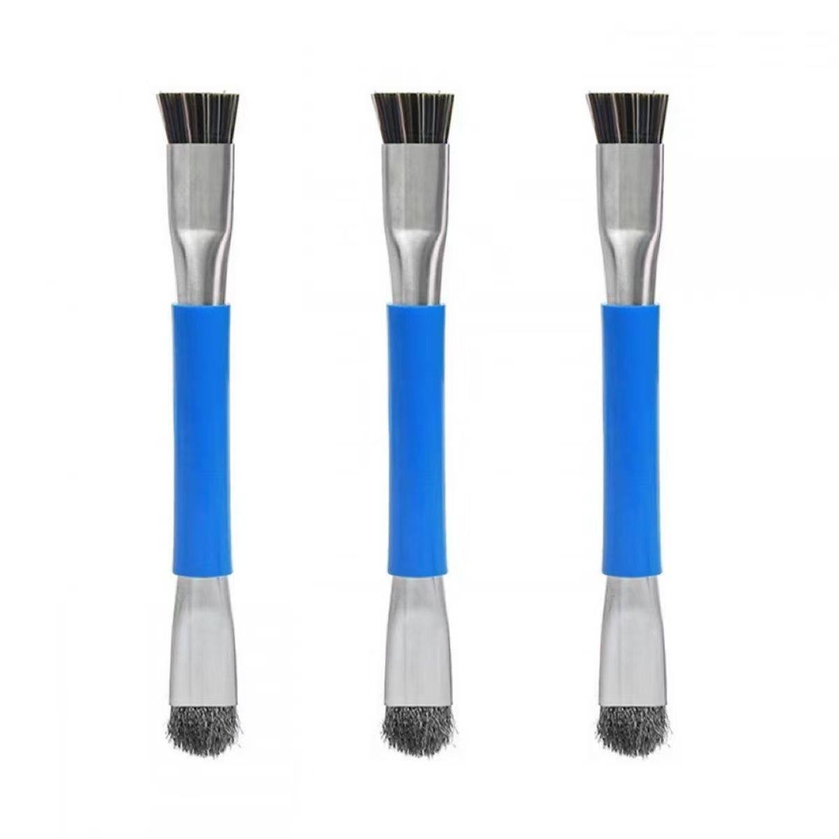 多功能清洁刷主板维修IC焊盘清洁刷双头钢刷双面钢丝刷缝隙清理刷