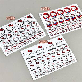 凯蒂猫转印贴纸卡通可爱防水防磨水杯贴手机壳耳机装 饰转印贴画