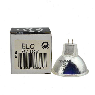 美国GE通用生化分析仪灯泡 ELC 24V250W幻灯机显微镜灯杯 GX5.3