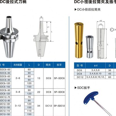 SDC高速后拉筒夹 SDC10(3-10) DC小径后拉筒夹 精度0.005