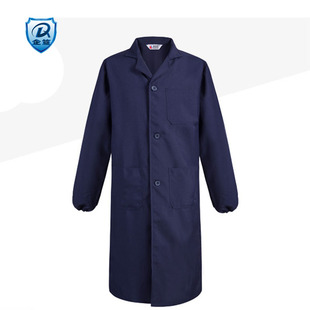 仓库工厂防尘服男女蓝大褂长袖 搬运服工作服食品厂加厚涤卡大褂