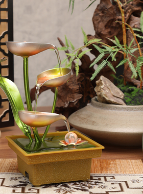 小型流水装饰摆件桌面循环水室内景观装饰开业招财乔迁新居礼品