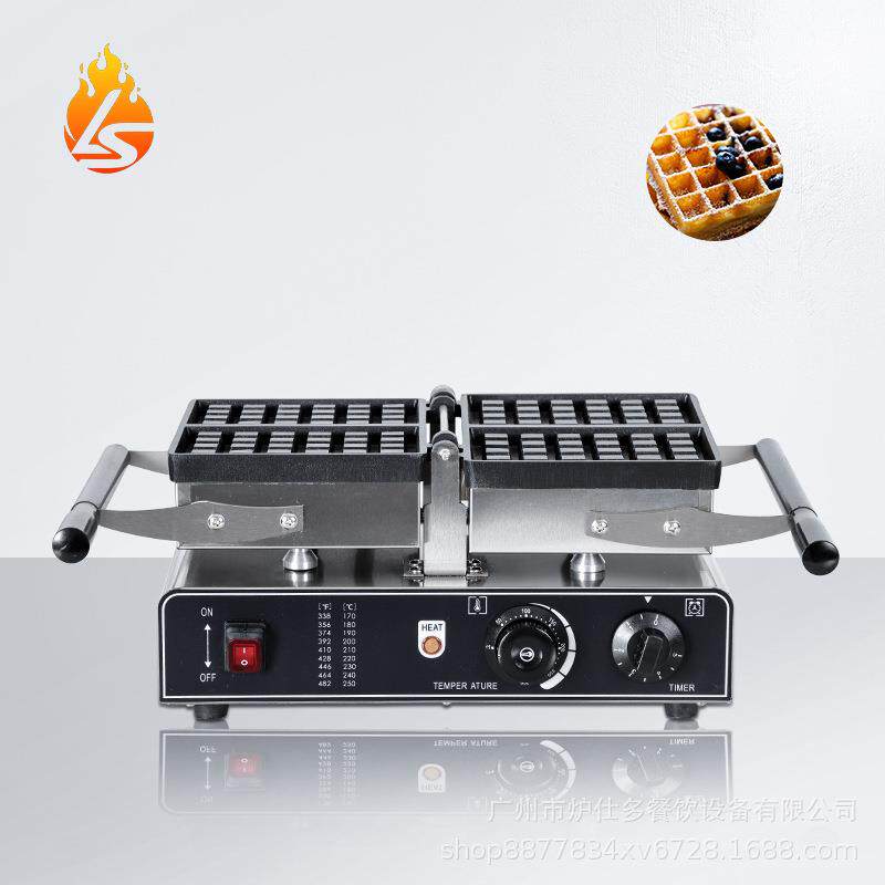 电热翻转两片华夫饼机方形松饼机翻转华夫饼烤饼机商用四片华夫炉