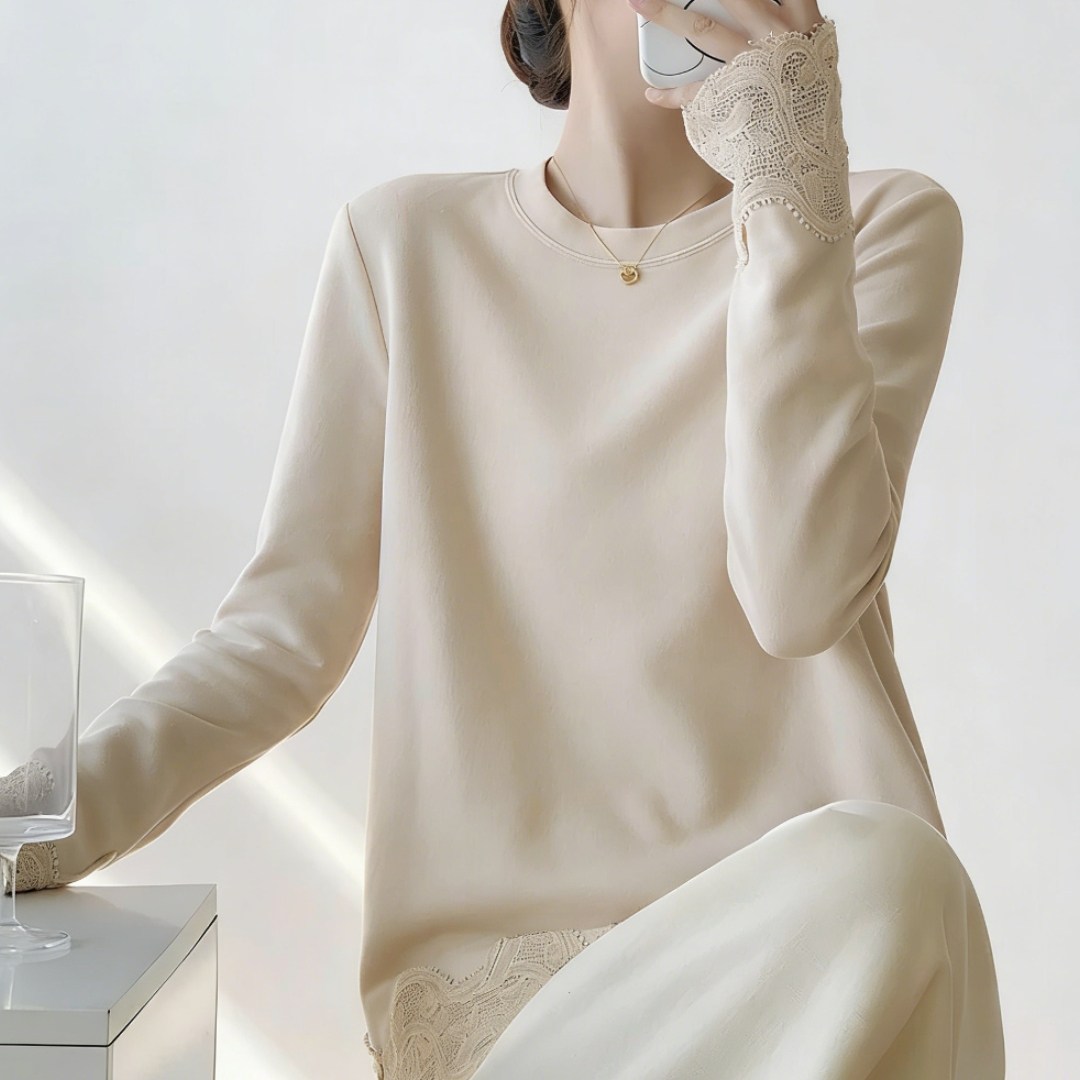 2026春季新款都市通勤风女士优雅日常通勤风蕾丝拼接胖mm内搭T恤,女装/女士精品,大码内搭,淘宝优惠券,粉丝福利购,淘宝优惠卷