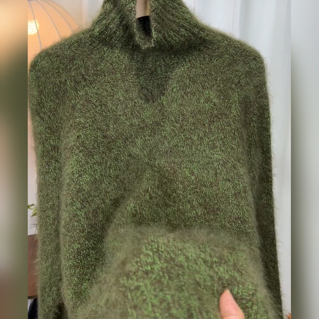 慵懒风高级感chic洋气时髦高领套头宽松针织毛衣女款2025秋冬新款,女装/女士精品,大码内搭,淘宝优惠券,粉丝福利购,淘宝优惠卷