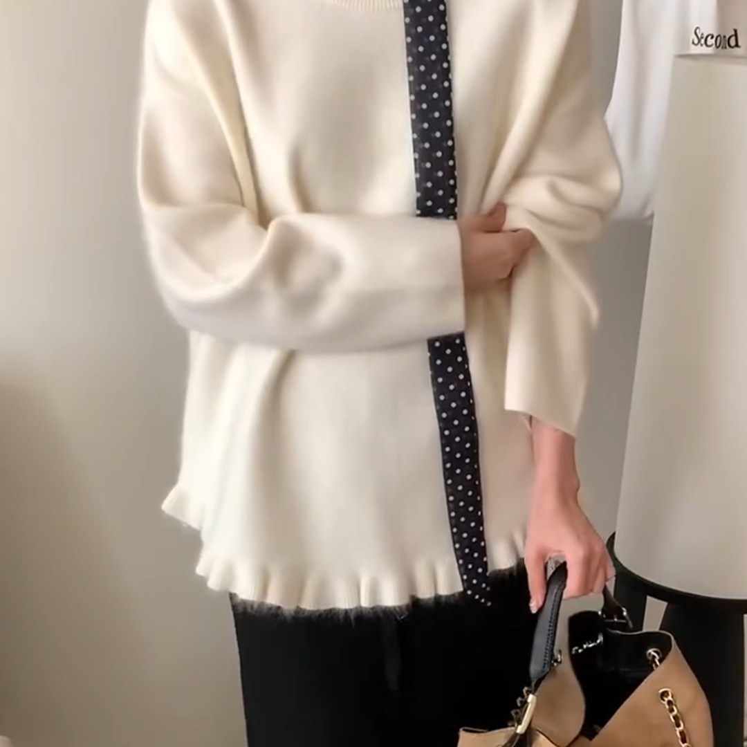 2025秋季新款洋气简约小个子chic日系温柔复古慵懒风宽松针织毛衣,女装/女士精品,大码内搭,淘宝优惠券,粉丝福利购,淘宝优惠卷