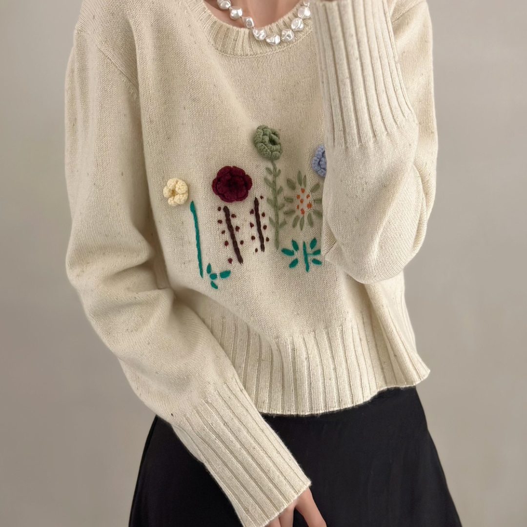 韩系松弛氛围感穿搭针织衫毛衣女