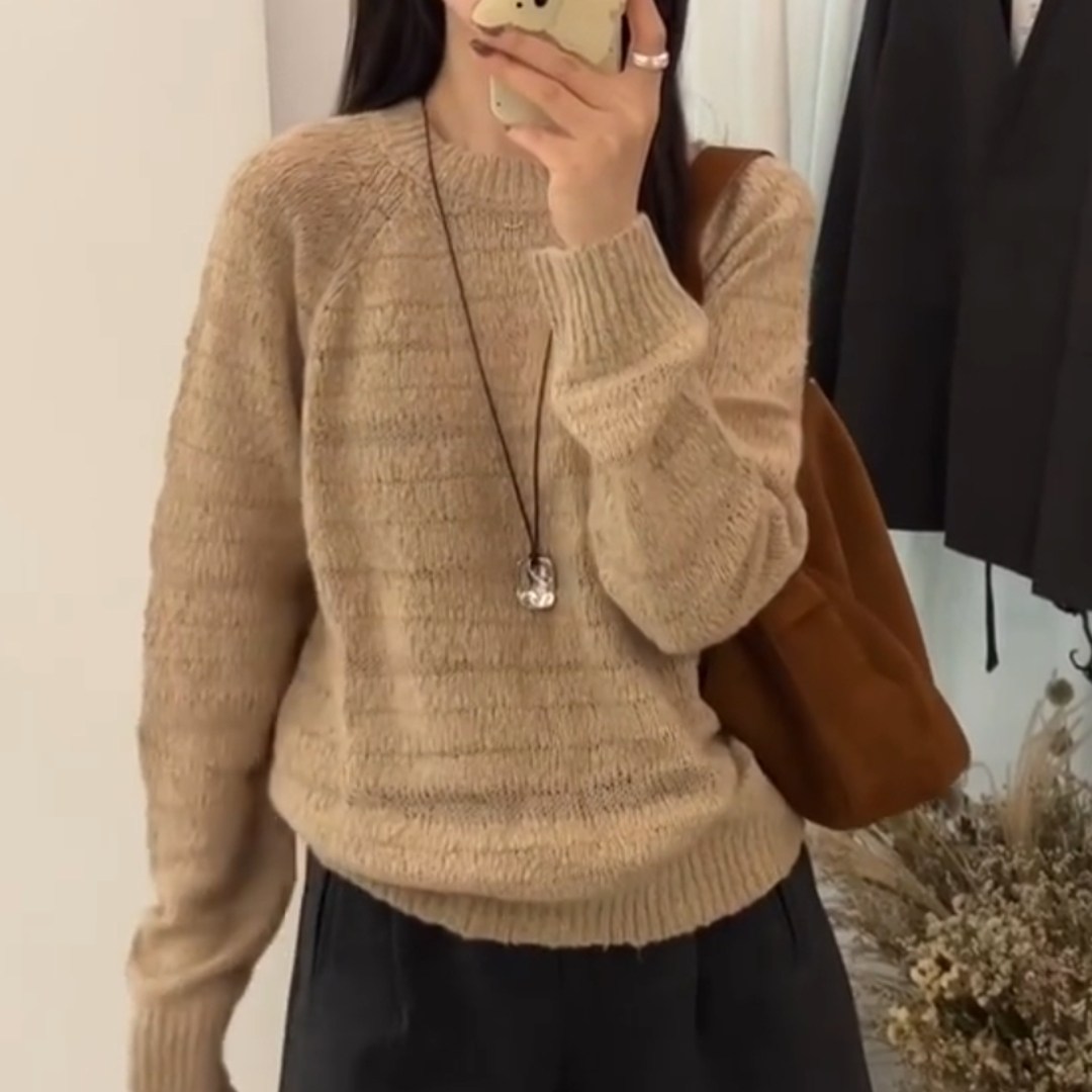 今年流行独特漂亮高级感超好看慵懒风软糯宽松套头圆领针织毛衣女,女装/女士精品,大码内搭,淘宝优惠券,粉丝福利购,淘宝优惠卷