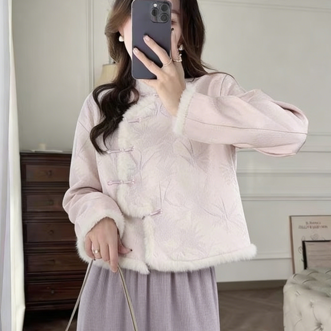 新中式盘扣加绒加厚汉服改良外套