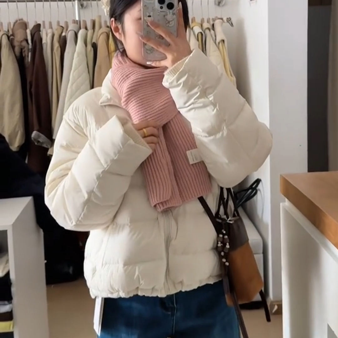 2025年新款韩系穿搭短款棉服外套