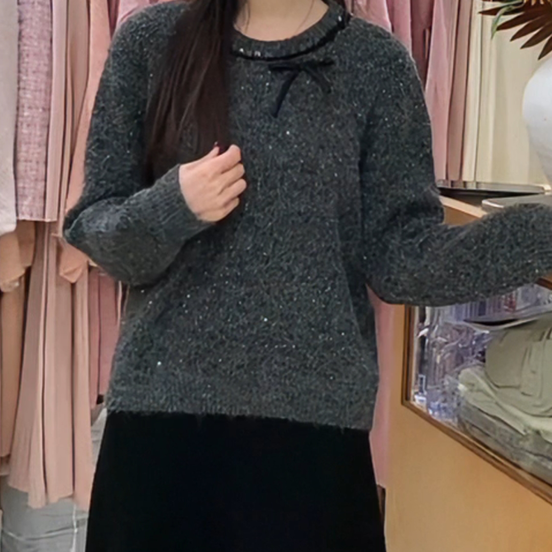 高级感chic温柔软糯针织衫上衣冬