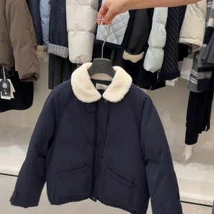 今年流行独特漂亮韩系简约小个子派克服高级感保暖加厚棉服外套女