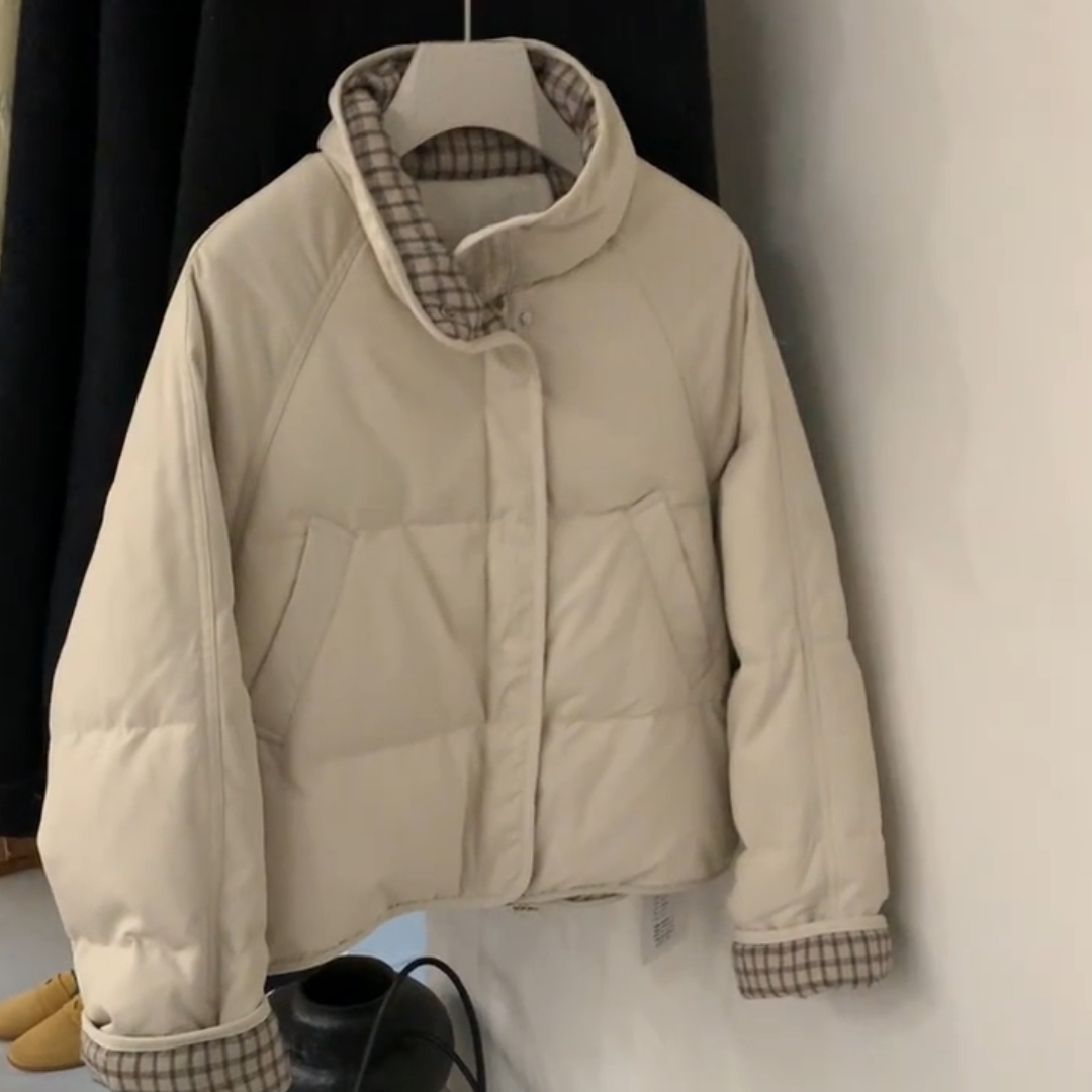 韩系高级感立领小个子保暖棉服女