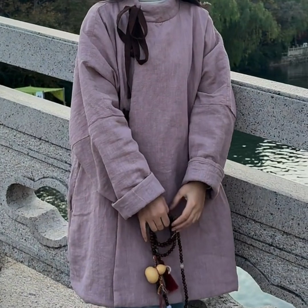 冬季新中式加厚保暖棉服外套女潮