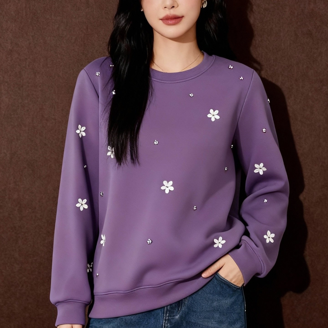 慵懒风气质胖mm大码针织上衣卫衣