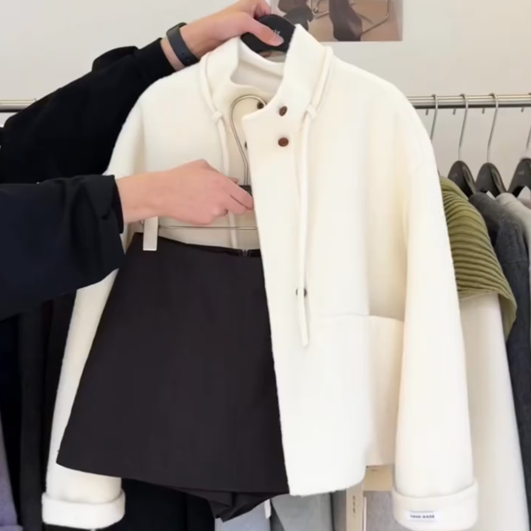 气质名媛千金优雅温柔毛呢外套女