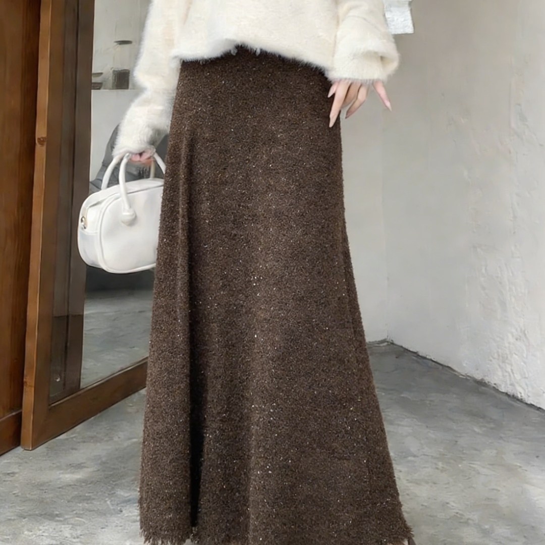 欧货高端大牌设计款亮片流苏弹力半身裙高级感气质高腰显瘦鱼尾裙,女装/女士精品,大码半身裙,淘宝优惠券,粉丝福利购,淘宝优惠卷